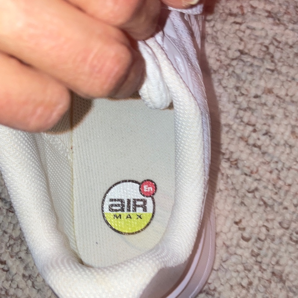 WORN ONCE! Nike Air Max Nuaxis… white and silver - Picture 7 of 8